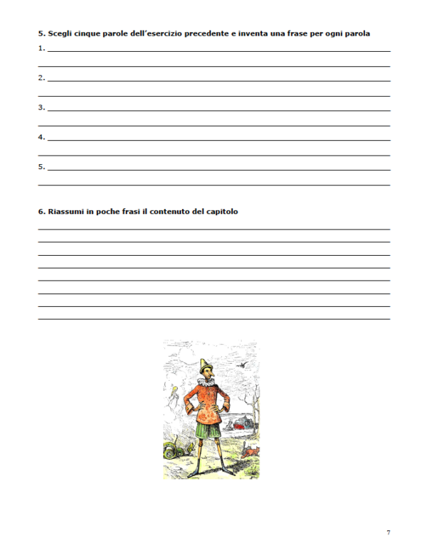 Imparo l’italiano con Pinocchio - Quaderno degli esercizi - PDF stampabile - immagine 4