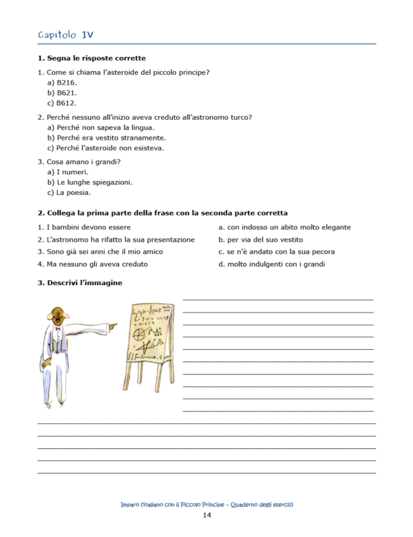 Imparo l’italiano con il Piccolo Principe - Quaderno degli esercizi - PDF stampabile - immagine 5